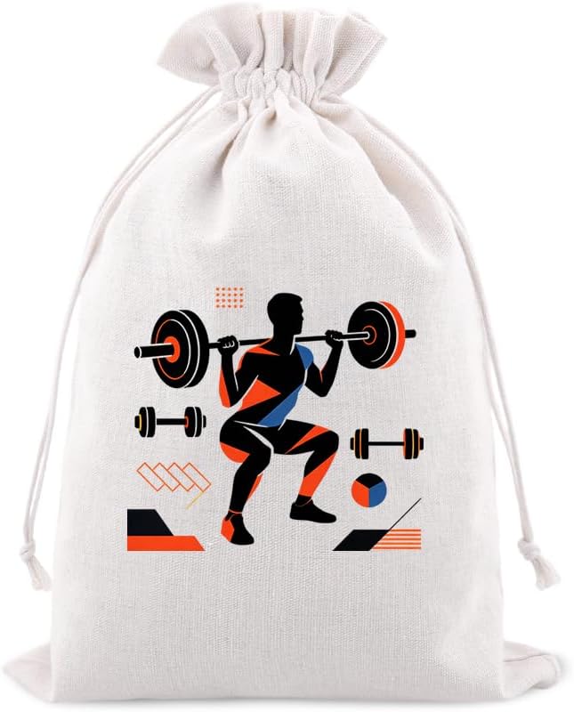 Inspirational Fitness Drawstring Bag for Women Men Workout Gym Gifts Cinch Gym Bags for Workout Bodybuilders Lightweighting Uplifting Gift Fitness Lover Stuff Organizer Bag Pouch 7.8*11.8 Inch
