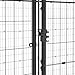 Vopese Hundehütte Spiel Paradies Pulverbeschichteter Stahl PE Schwarz Silber 330x220x180cm Model3082293