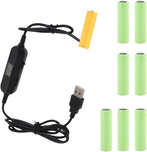 USB a 1.5 V 3 V 4.5 V 6 V 12 V LR6 AM3 AA cable de batería reemplazar 1-8 unids baterías para radio luz LED juguete sensor de movimiento Aa batería