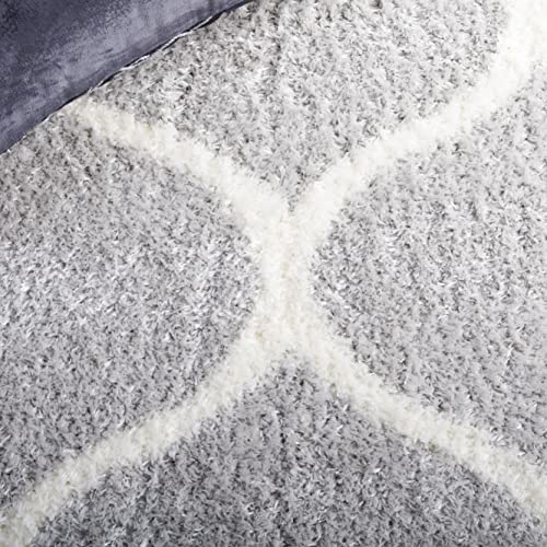 Tapete decorativo SAFAVIEH 5'x7' gris claro y blanco miniatura 7
