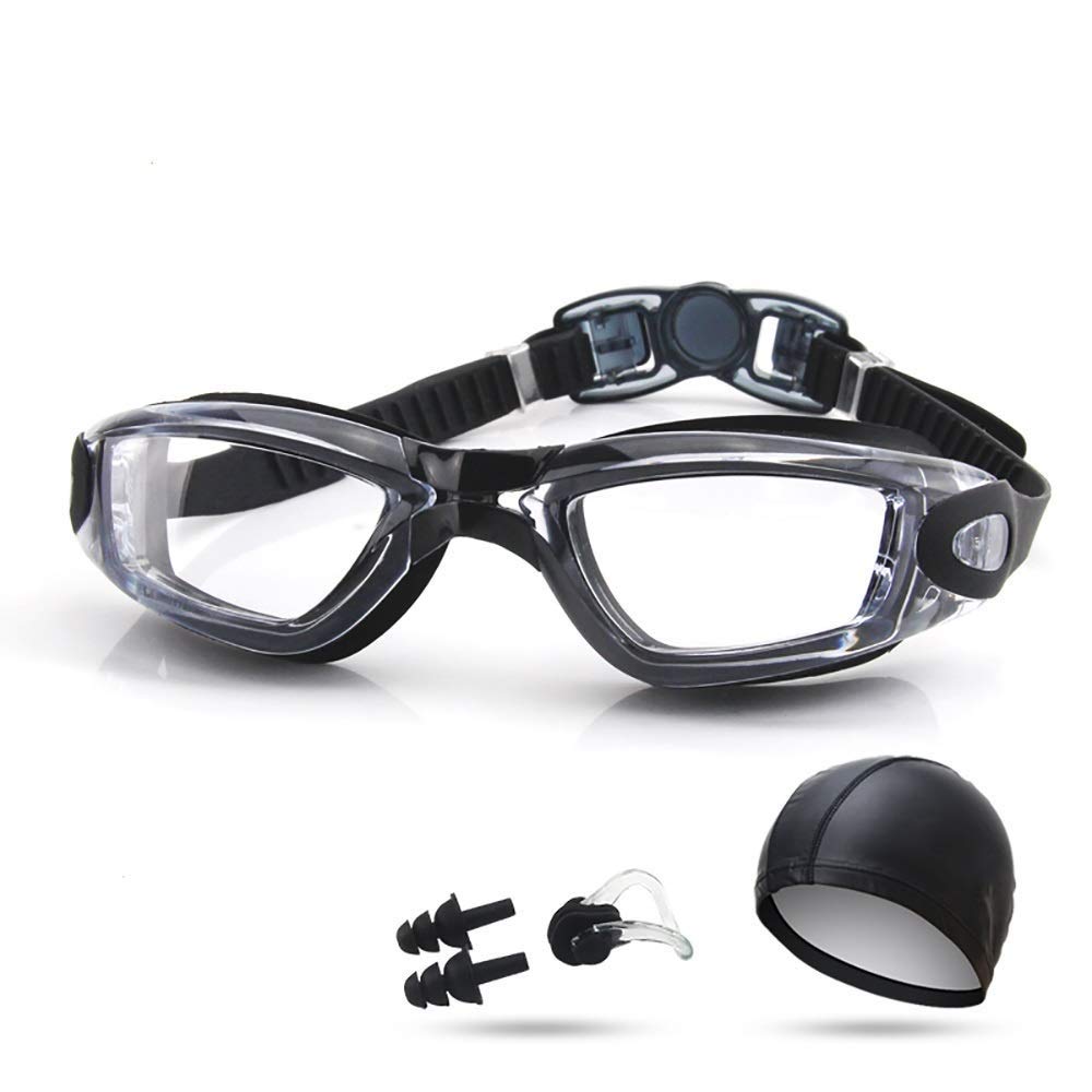 Pływające gogle bez przecieków ochrona przed zaparowaniem UV Crystal Clear Vision Triathlon Pływanie Gogle z bezpłatnym etui ochronne dla dorosłych mężczyzn kobiet młodzieży