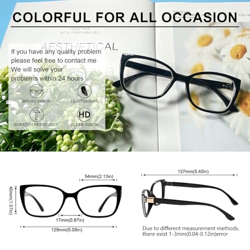 Image of OCCI CHIARI Reading Glasses For Women Oversized Reader 1.0 1.5 2.0 2.5 3.0 3.5 4.0 5.0 6.0