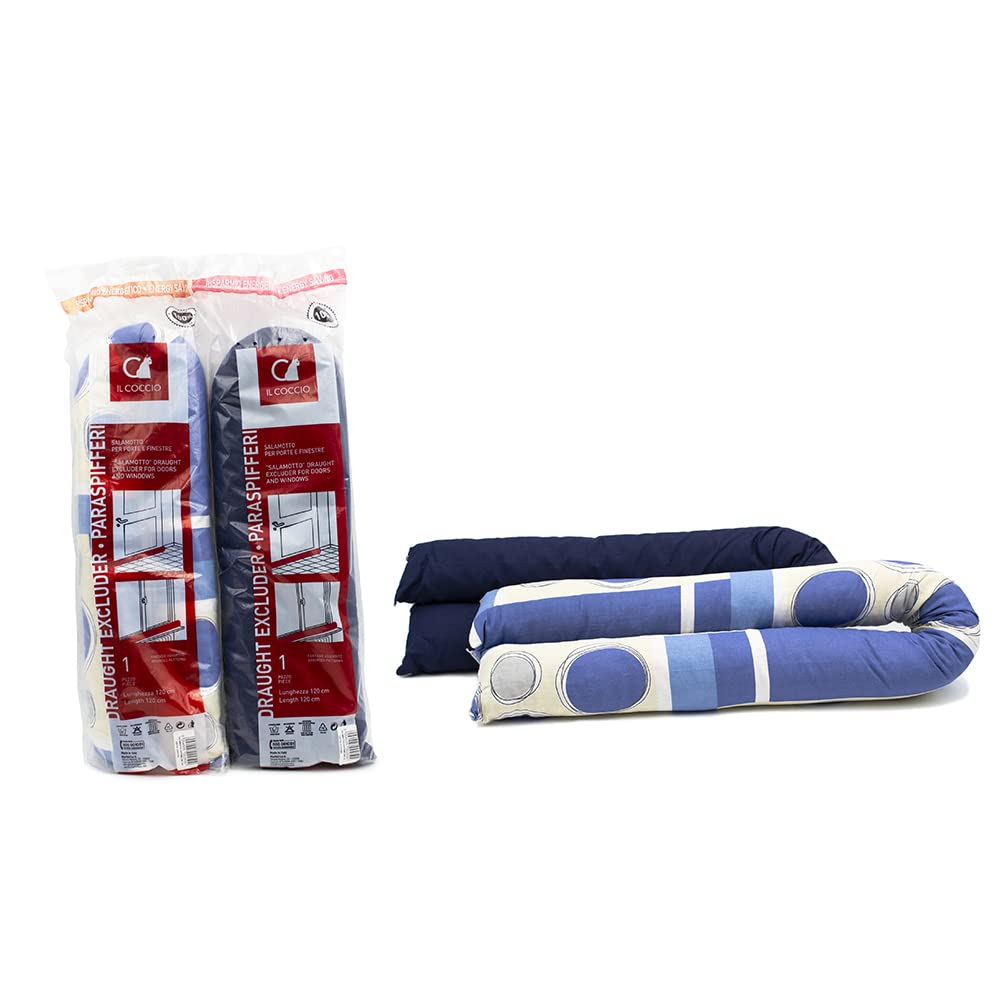 Paraspifferi A Salamino In Cotone 140cm - 2 Pezzi | Made In Italy | Fantasie Assortite