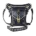 steel master Victorian Retro Shoulder Waist Bags Steampunk Goth PU Leather Leg Thigh Holster Bags