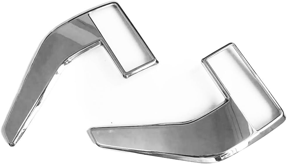 Fender Side Vent Cover Trim Compatible With Ford F150 F-150 2026 2025 2024 2023-2021 Fender Side Vent Sticker Exterior Car Accessories ABS 2PCS (Glossy Chrome Style) Not Fit For Raptor