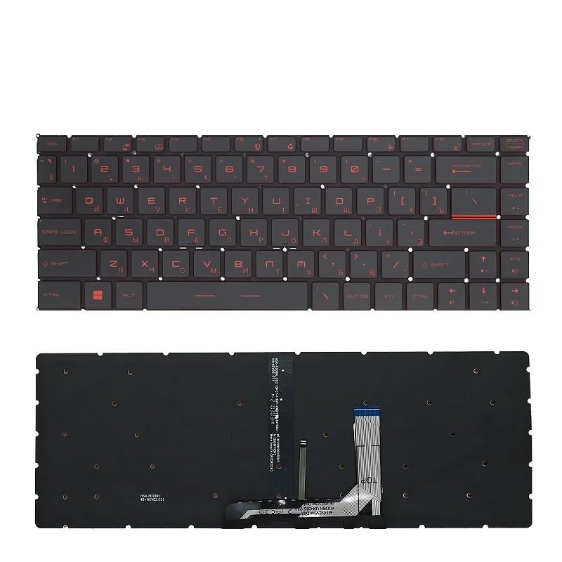 Clavier Russe MSI GF63 GF65 PS63 pour rédiger et coder en cyrillique rétroéclairé