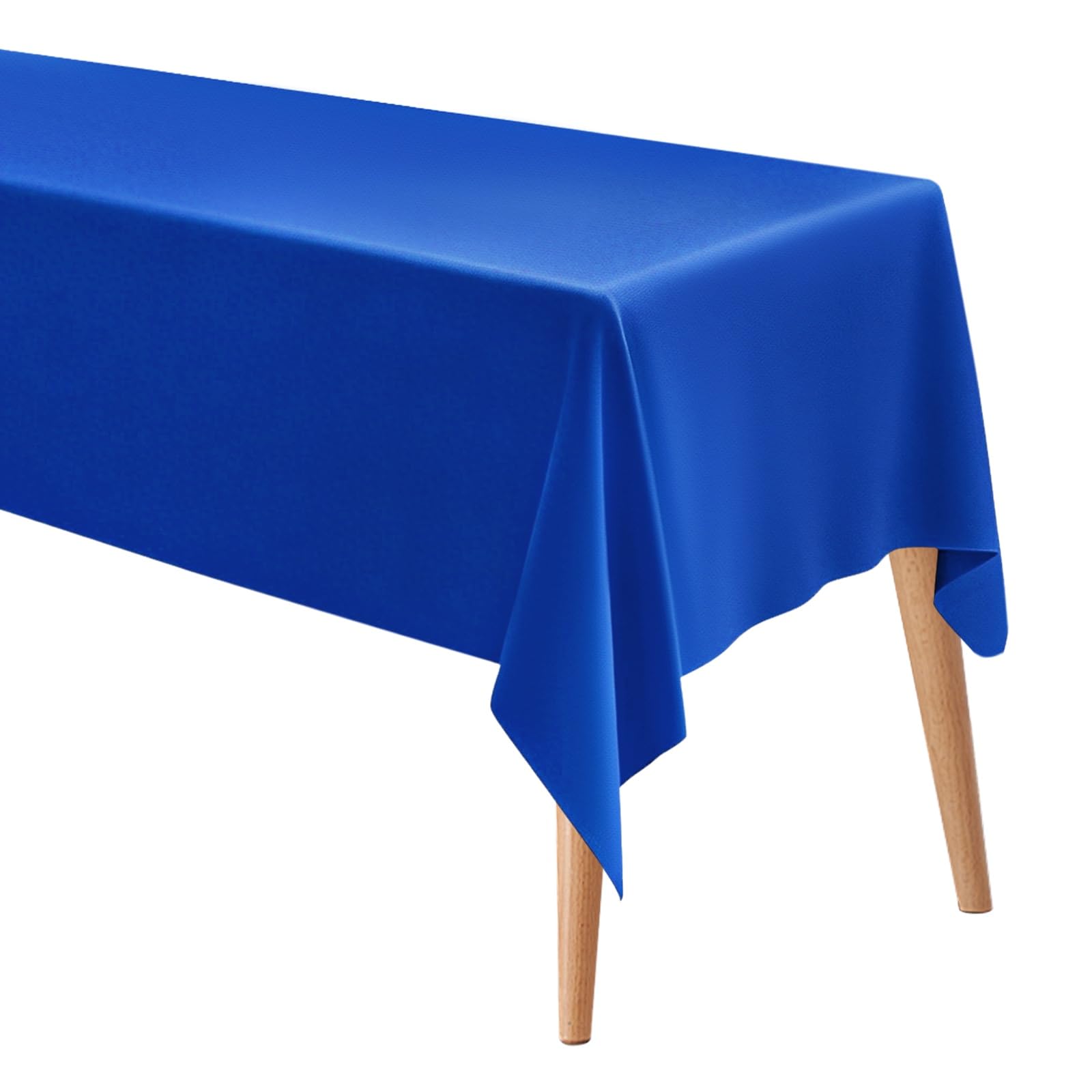 M METERXITY Rectangle Tablecloth, 60 x 120 Inch Thickened Waterproof Polyester Table Cloth for Banquets/Buffet/Parties/Wedding, Anti-Wrinkle Washable Decorative Table Cover [Sapphire Blue] — image 1