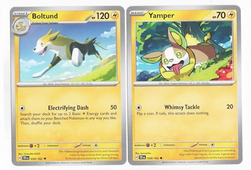 Boltund 059/162 - Fuerzas temporales - Lote de cartas Pokemon 2 - Yamper