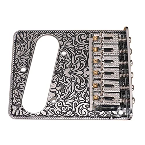 Pontet de chevalet à rouleaux pour guitare électrique avec fente micro single coil argent