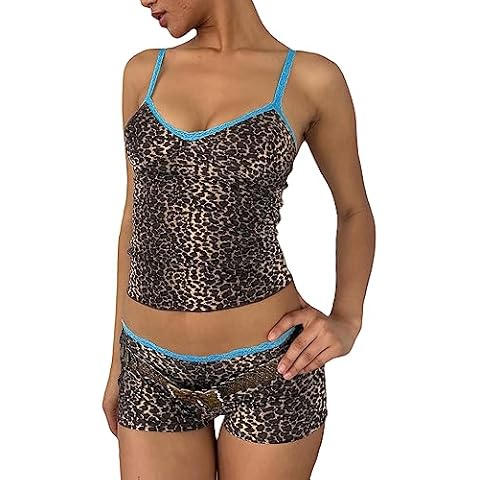 Betrodi Women's Y2K Leopard Pajama Set Cover