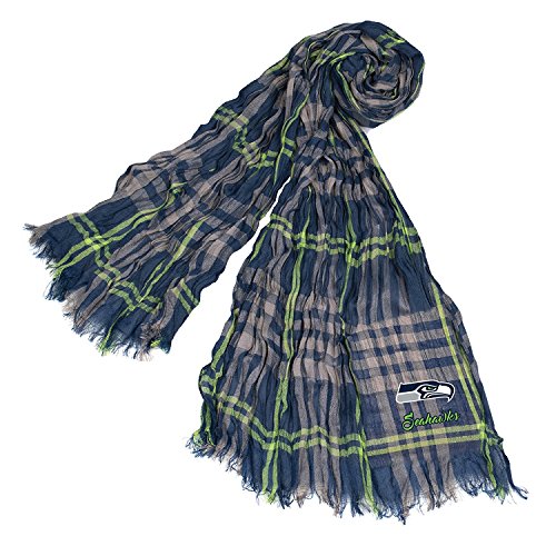 Little Earth Productions - NFL Seattle Seahawks Sheer Infinity Plaid Scarf