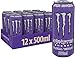 Monster Energy Ultra Violet, 12x500 ml, Einweg-Dose, Zero Zucker und Zero Kalorien