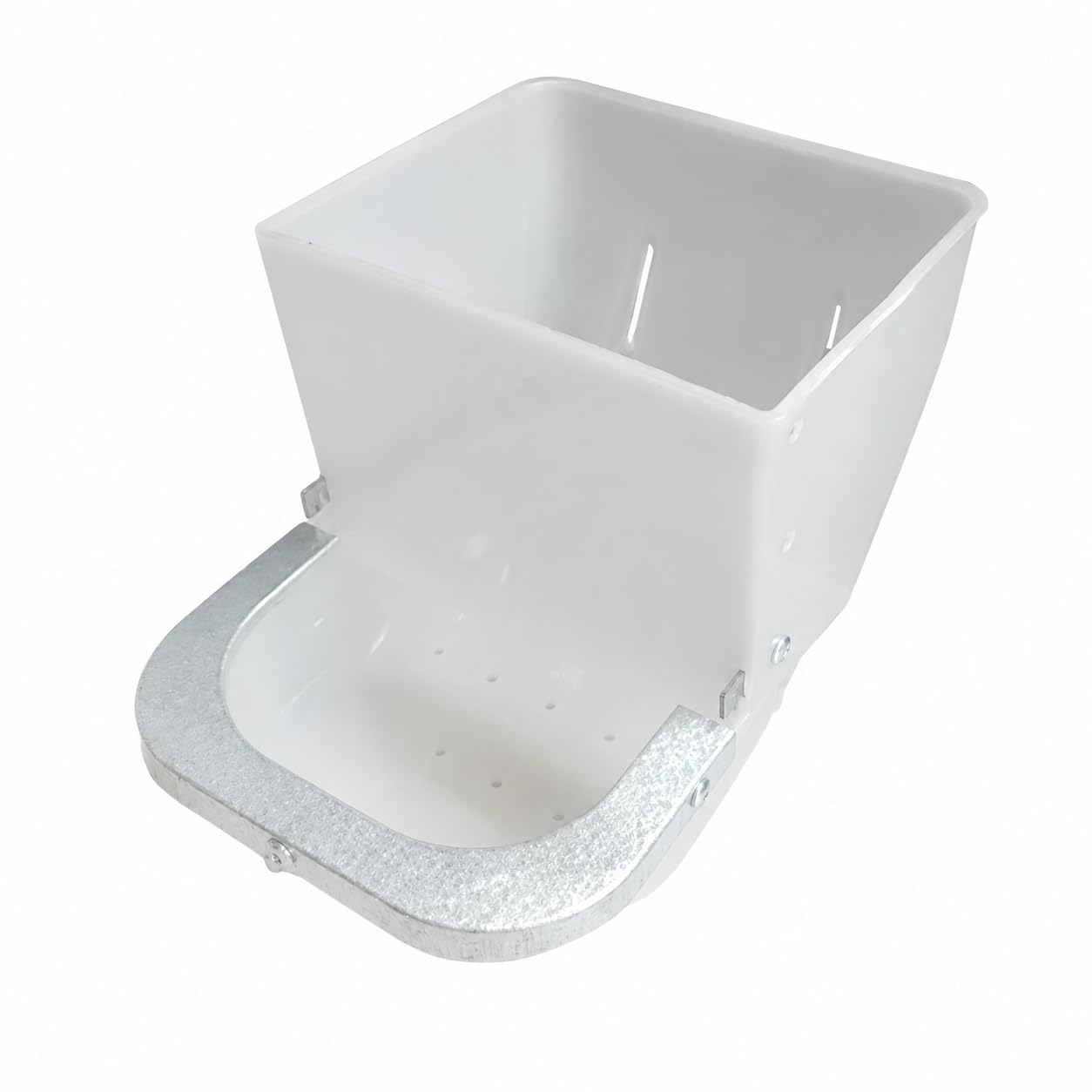 Generic Mangiatoia Industriale per Animali da Cortile con Base Larga E Design Stabile in Plastica Durevole per Uso Professionale, 13 cm