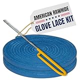 Covey Sports Baseball Glove Lace Kit - 3/16' American Leather Rawhide Laces - Complete Repair Kit with Needle for All Baseball and Softball Glove Brands - Multiple Colors (Royal Blue)