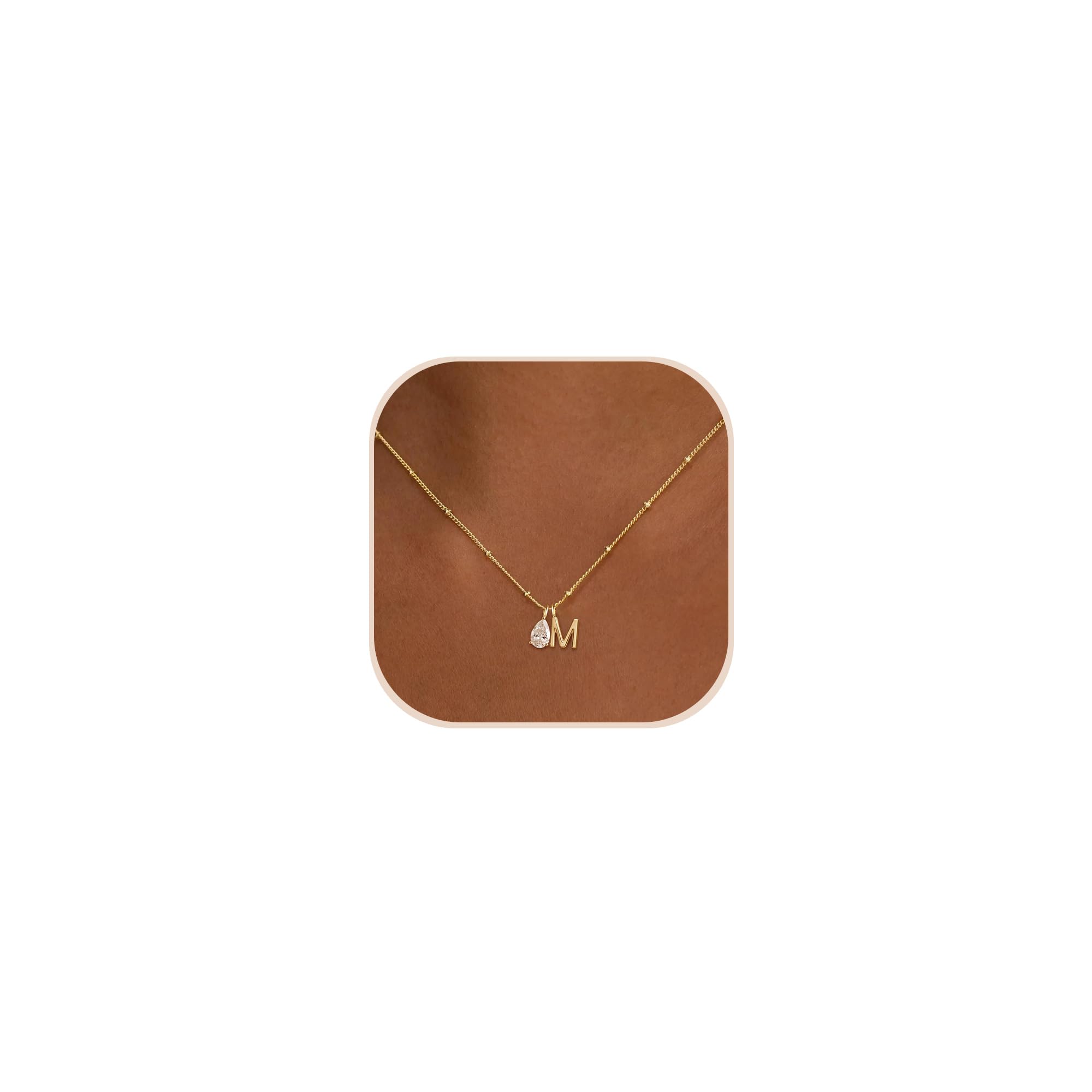 Initial Necklaces for Women Trendy, Dainty Gold Letter Necklace