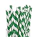 Green Striped Paper Straws (24 Pack)