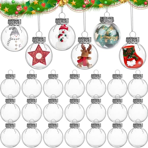 Snapklik.com : LoveInUSA Clear Plastic Ornaments, 27 Pcs 2 Inch/5cm ...
