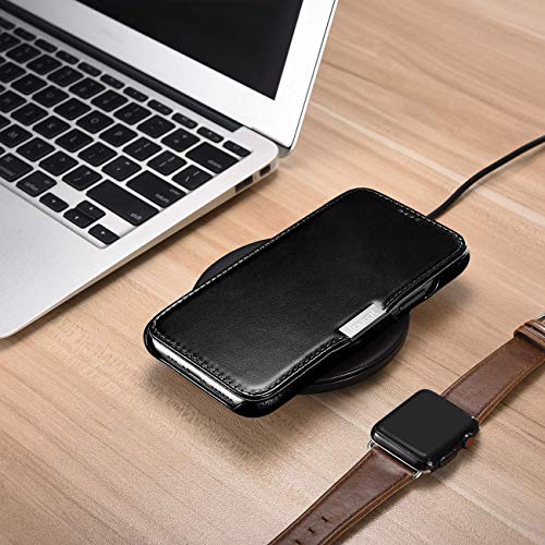 Iphone 11 Pro Max Case,Icarer Vintage Series Ultra Slim Genuine Leather Folio Flip Case Cover With Magnetic Closure For Apple Iphone 11 Pro Max 6.5 Inch 2019 (Black) #TOP6
