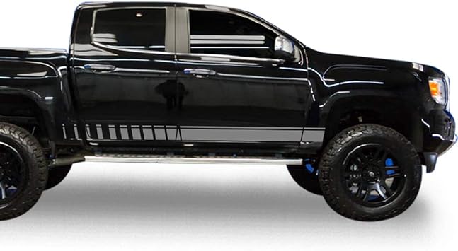 Pair of Lower Side Stripes Decal Sticker Vinyl Kit Compatible with GMC Canyon All Model Years