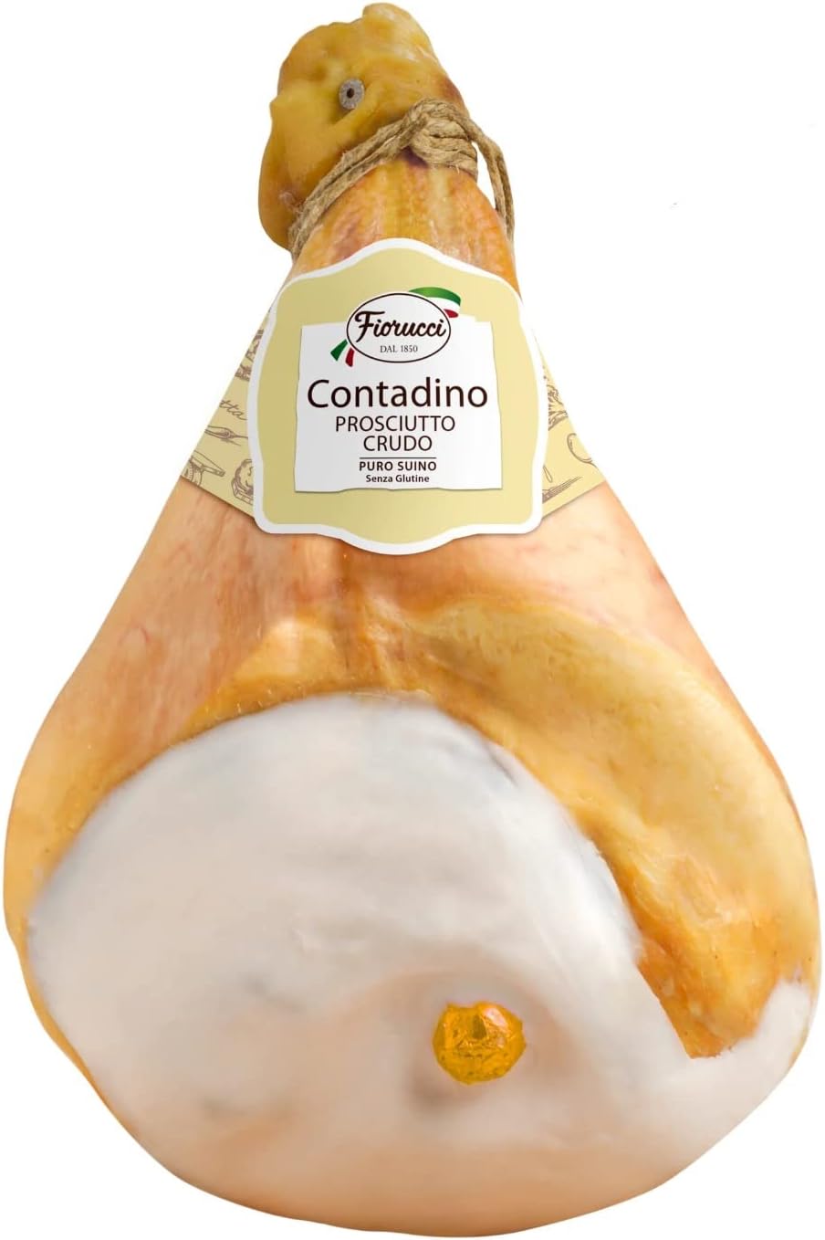 Fiorucci, Prosciutto Crudo Contadino con osso da 7,5 kg, stagionatura 9