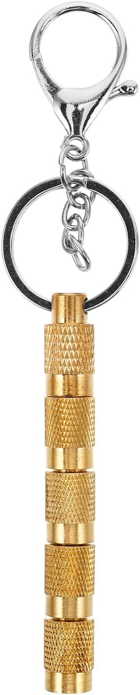 5-in-1 Brass Tire Deflator Tool Keychain for Cars Suvs Motorbikes and Bicycles Portable Tire Air Bleeder Valve Release Kit Offroad Pressure Accessory