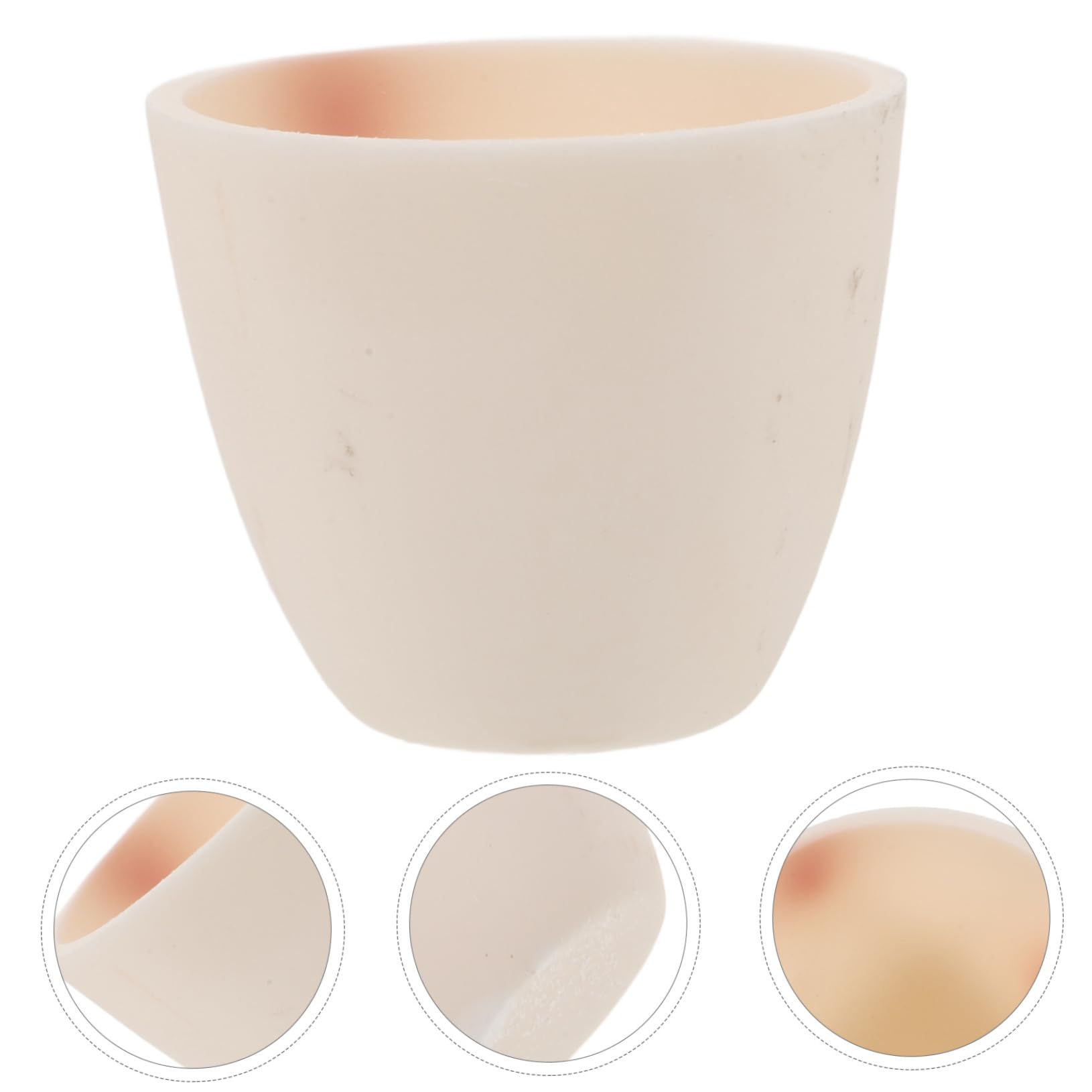 CHILDWEET 3pcs High Temperature Ceramic Crucible Mold for Casting Crucible with Lid Crucible for Melting Laboratory Accessories Laboratory Equipment Laboratory Crucible White Ceramics