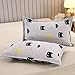 Mengersi Cartoon Sheet Set - Bed Sheets - Extra Soft - Deep Pockets - 1 Fitted Sheet, 1 Flat, 1 Pillow Case - 3 Piece (Twin, Gray)
