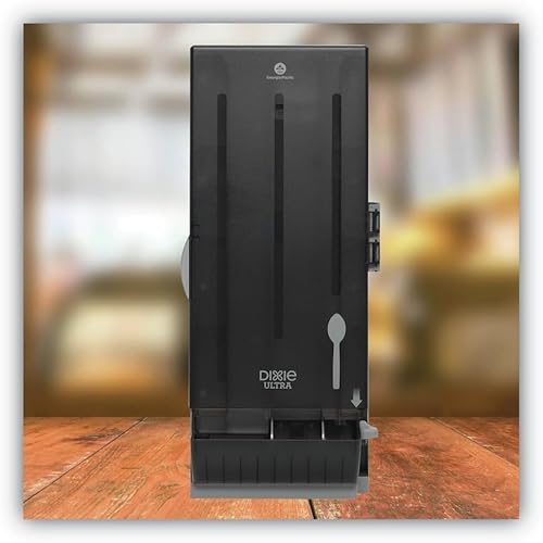 Miniatura 2 de Despachador de utensilios, cucharas Dixie SSSD120 SmartStock, 10 x 8.75 x 24.5 Pulgadas, color gris translúcido