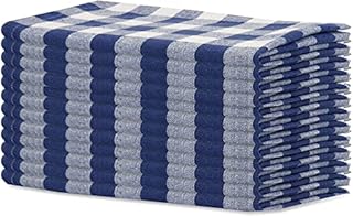 SweetNeedle - Pack of 12 - Slub Cotton Handmade Designer Ladder Lace Hemstitched Napkins 50 CM x 50 CM (20 IN x 20 IN) in White Color - Premium Linen Look - 100% Cellulose Natural Fiber
