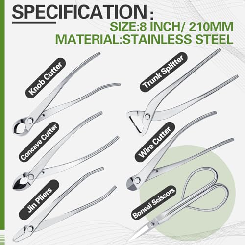 Set de Utensilios para Bonsái 6 Piezas con Estuche miniatura 2