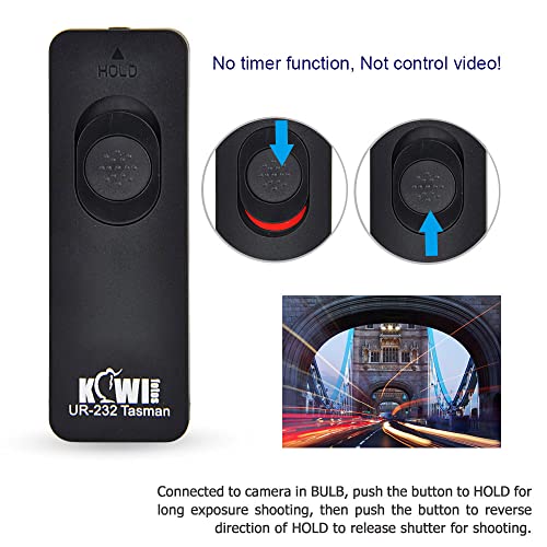 Image of Kiwifotos Remote Control Shutter Release Cord for Sony A6000 A6100 A5100 A6600 A6500 A6400 A6300 A7 A7II A7III A7R A7RII A7RIII A7RIV A7S A7SII A9 RX100 VII VI RX100 VA V III RX10 III RX10 IV and More
