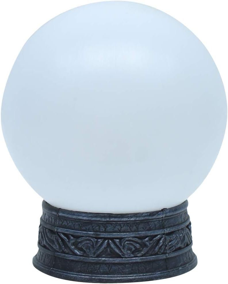 Treasure Gurus Glowing LED Light Up Magic Crystal Ball Flash Witch Wizard Orb Halloween Party Decor Haunted House Prop