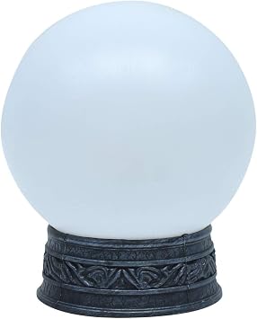 Glowing LED Light Up Magic Crystal Ball Flash Witch Wizard Orb Halloween Party Decor Haunted House Prop