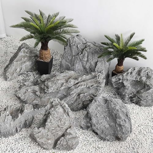 Rocas ligeras para jardín que ocultan tuberías e imperfecciones 4