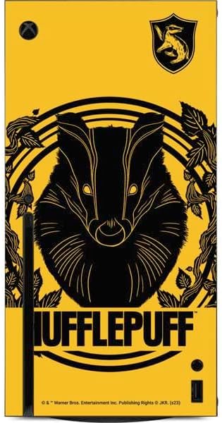 Miniatura 3 de Skinit Calcomanía para juegos compatible con consola Xbox Series X, diseño de ilustración oficial de Warner Bros Hufflepuff