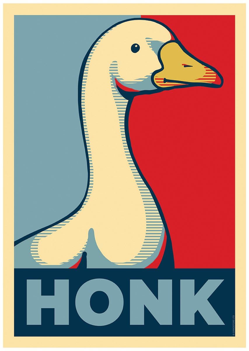 Grindstore Multicolour Silly Goose Honk Mini Poster