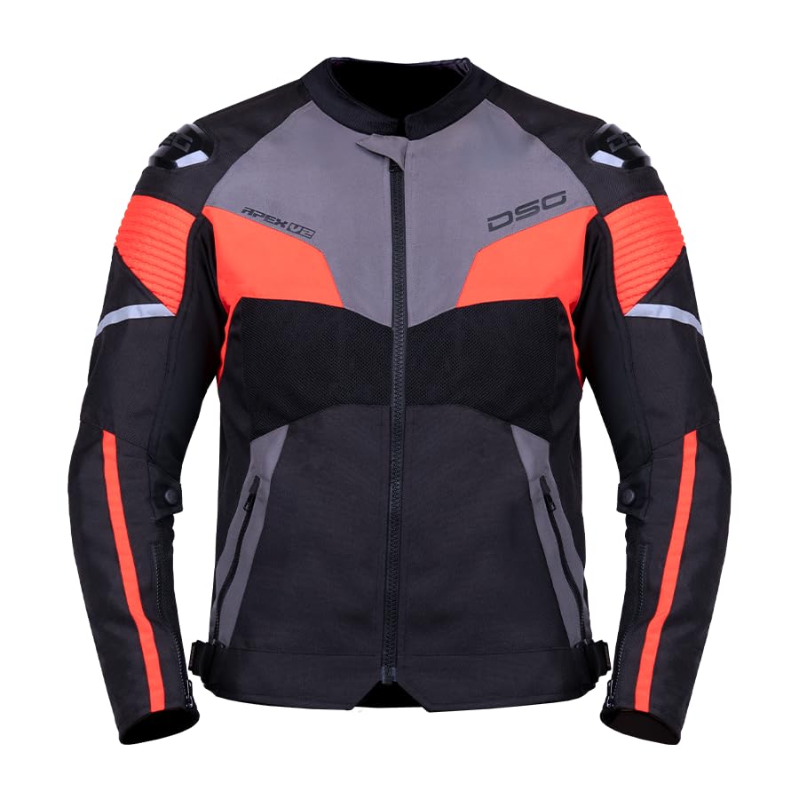 DSG Apex v2 Riding Jacket - Black Gery Racing Red (Size-S)-image-29