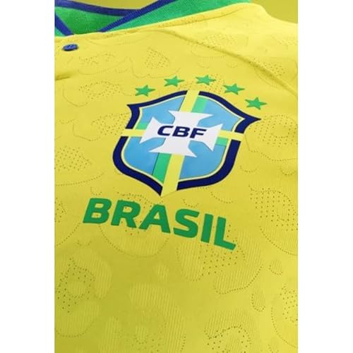 2022 Camisa Da Copa Do Mundo Brasil Em Casa e Longe, Camisa Da Brasil (Casa,M)