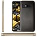 Produktbild zanasta Hülle kompatibel mit Samsung Galaxy S8 Plus Silikon Case Cover [Ultra Hybrid] Carbon TPU Slim Silikonhülle + Rahmen Schutzhülle mit extra Kantenschutz Schwarz-Gold