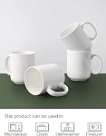 DOWAN 20 Oz Coffee Mugs with Large Handle, Ceramic Large White Mugs, Set of 6 White Coffee Mugs, Large Cup for Coffee, Tea, Hot Cocoa, Appreciation Father's Day Gifts, Dishwasher and Microwave Safe