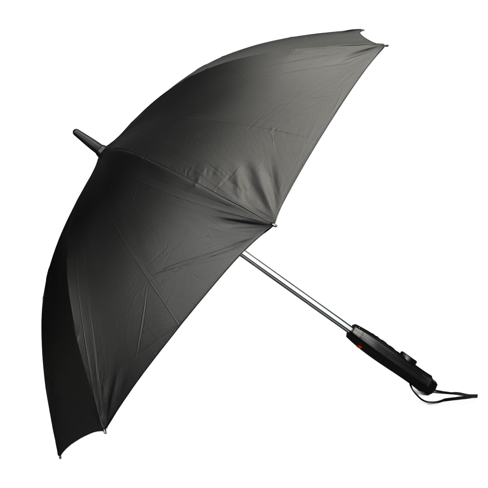 Parasol Przeciwsłoneczny Blokujący Promieniowanie UV z Wentylatorem i Spryskiwaczem 3-calowy Przenośny Parasol Zewnętrzny na Letnie Podróże Plaża Kemping Lekki 8 żeber Niebieski