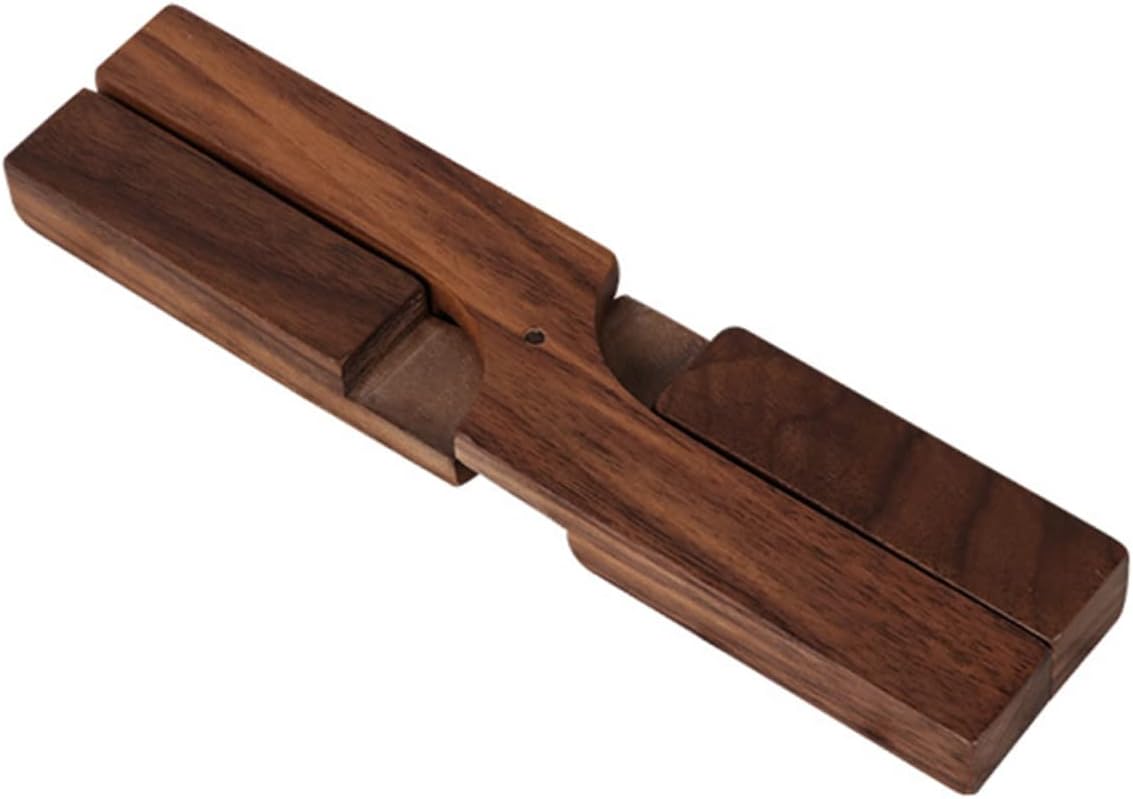 3pcs Foldable Walnut Teapot Mat Heat-Resistant Wooden Trivet for Kitchen Use Non-Slip Design Light Brown for Hot Dishes and Bowls