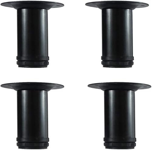 Miniatura 12 de QLLY Juego de 4 patas de escritorio de metal altas ajustables de 29.5 pulgadas, juego de patas de muebles de mesa de oficina, juego de 4