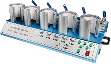 Multifunctional 5 in 1 Mug Press, 11 Ounce and 15 Ounce Multi Mug Press