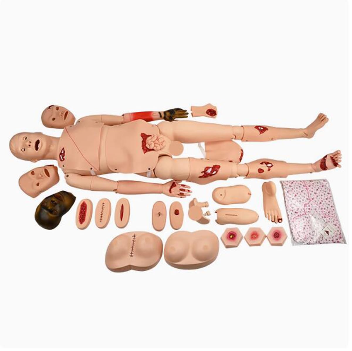 Simulatore di allenamento per la cura del trauma per emostasi delle estremità, pratica di bendaggio di primo soccorso, simulazione multifunzionale di fratture e ustioni