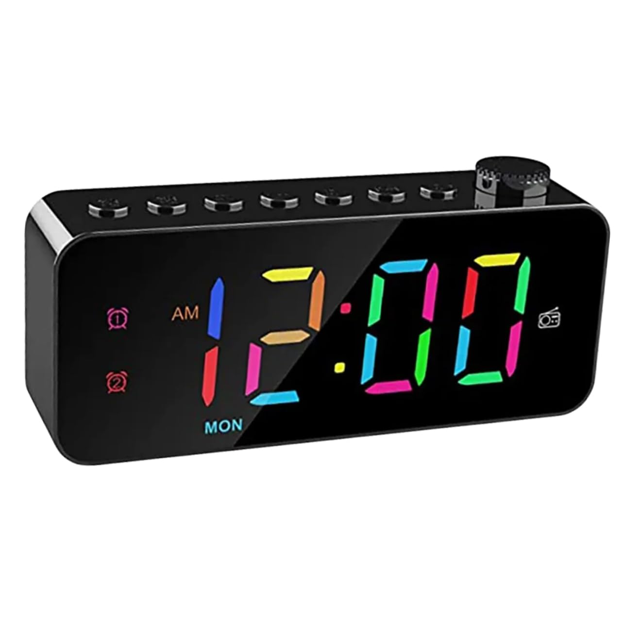 Réveil LED multifonction radio digitale chargeur USB chambre bureau moderne