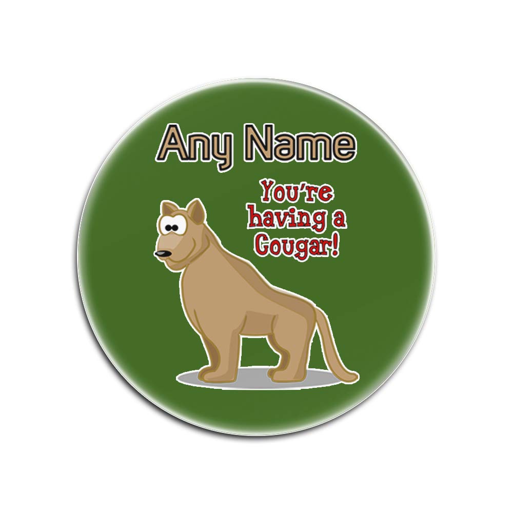 Dessous-de-verre en verre blanc vert rond You are Having A Cougar protection table