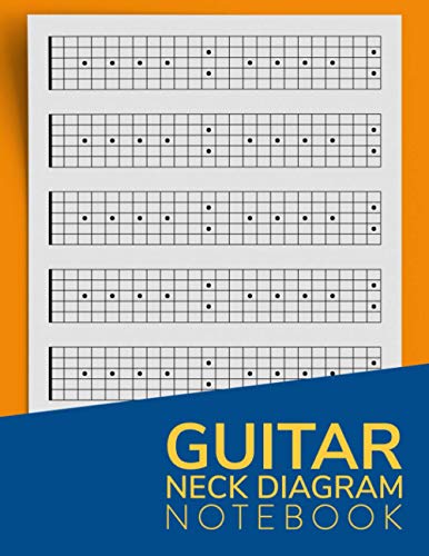 Guitar Neck Diagram Notebook: Guitar Fretboard Diagrams Log Book | Blank Sheet Music Composition Paper | Full 24 Fret Neck Diagrams For Teachers, Students And Musicians Paperback – January 25, 2021