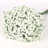 N&T NIETING Baby Breath Flowers,15Pcs Fake Gypsophila Plants Artificial Baby Breath Flowers for Wedd