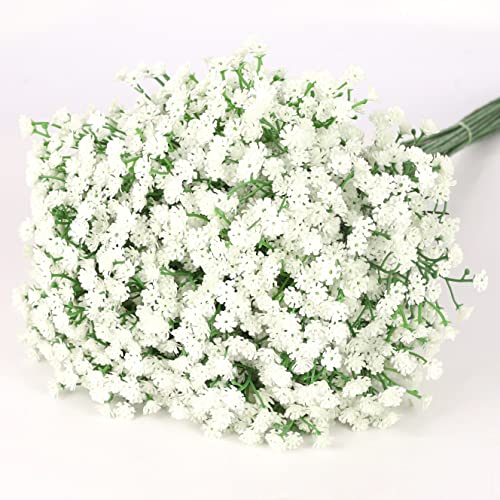 N&T Nieting Baby Breath Flowers,15Pcs Fake Gypsophila Plants Artificial Baby Breath Flowers For Wedding Bouquets Party Home Garden Decoration, White #TOP19